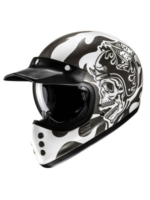 Kask integralny HJC V60 Flame czarno-biały