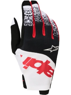 Rękawice cross Alpinestars MX Techstar czarno-biało-czerwone