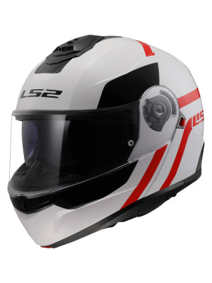 Kask szczękowy LS2 FF908 Strobe II Autox biało-czerwony