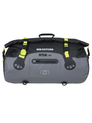 Torba na tył Oxford Aqua RollBag szaro-żółta (50 l)