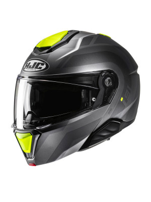 Kask szczękowy HJC i91 Arven szaro-żółty