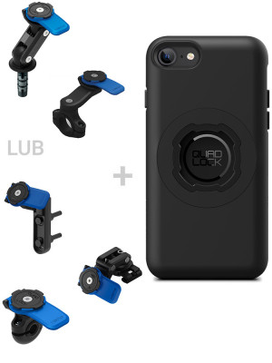 Zestaw na motocykl: etui MAG na telefon iPhone SE (2 i 3 gen) (magnetyczne) + mocowanie Quad Lock