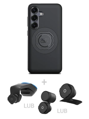 Zestaw do samochodu: etui MAG na telefon Samsung Galaxy S25 (magnetyczne) oraz mocowanie Quad Lock