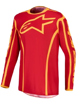 Bluza cross dziecięca Alpinestars MX Fluid Apex V2 czerwono-złota