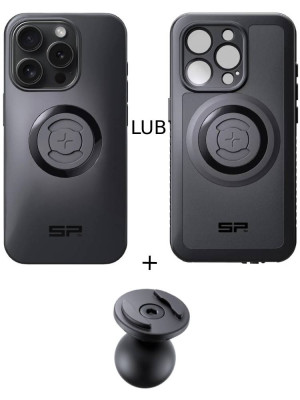 Zestaw: etui na telefon iPhone 15 Pro + uchwyt kulowy Pro SPC+ SP Connect