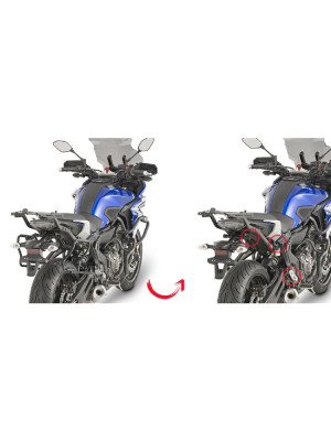 Stelaże kufrów bocznych Monokey Side V35, V37 GIVI Yamaha MT-07 Tracer (16-19)/ Tracer 7/ GT (20-24)
