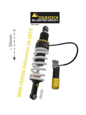 Amortyzator obniżający zawieszenie o 25 mm level 2 Touratech do BMW F850GS Adventure (18-24)