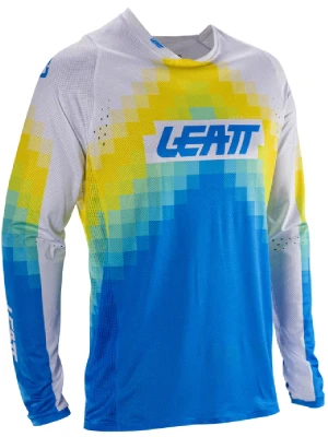 Bluza enduro Leatt Moto 4.5 Lite biało-niebiesko-żółta