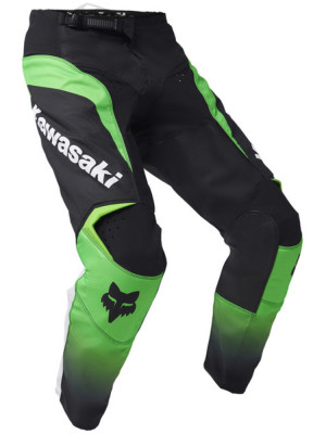 Spodnie cross Fox 180 Kawasaki czarno-zielone