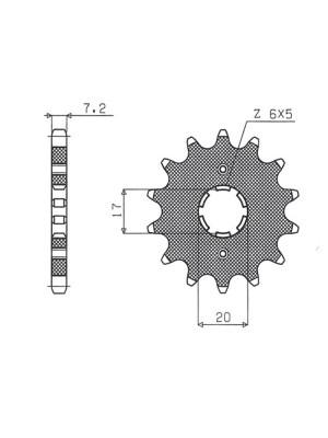Zębatka przednia SUNSTAR 2037 15 Honda (wybrane modele)