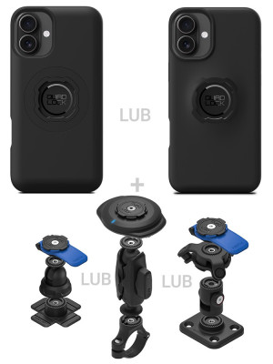 Zestaw 360 Quad Lock: etui na telefon iPhone 16 Plus + wybrane komponenty