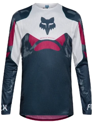 Bluza enduro Fox Flexair Tactile biało-niebiesko-różowa
