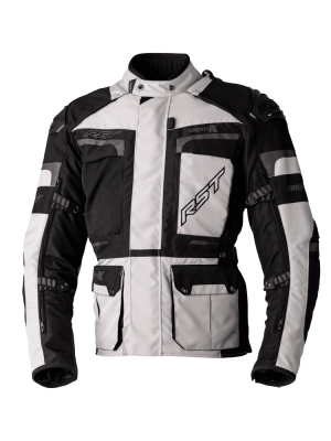 Kurtka motocyklowa tekstylna Rst Pro Series Adventure-X CE srebrno-czarna