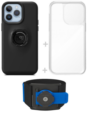 Zestaw do biegania: etui na telefon iPhone 14 Pro Max + wodoodporny pokrowiec + opaska sportowa Quad Lock