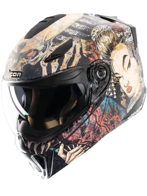 Kask modułowy Icon Threshold™ Odokuro czarno-brązowo-niebieski
