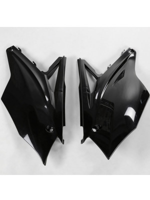Osłony boczne tylne UFO do Kawasaki KXF 450 (16-18), KXF 250 (17-20) czarne