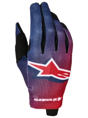 Rękawice cross dziecięce Alpinestars MX Radar czarno-niebiesko-czerwone