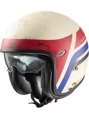 Kask otwarty Premier Vintage K8 BM biało-czerwono-niebieski matowy