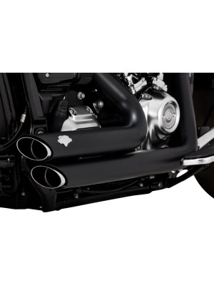 Pełny układ wydechowy Vance & Hines Shortshots Staggered do Harleya Davidsona FLFB 1750 ABS / FXBR 1750 ABS (18-20), FXDR 1868 ABS (19) Czarny Mat