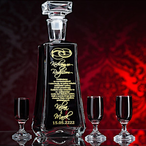Grawerowana karafka na alkohol whiskey whisky likier wódkę nalewkę prezent na 1-99 urodziny rocznicę ślubu jubileusz odejście z pracy upominek bizneso