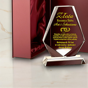 Co na rocznicę ślubu dla PRZYJACIÓŁ? Kryształowa Róża Szklana na PREZENT jubileusz ROCZNICA złota srebrna rubinowa szmaragdowa