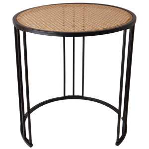 Stolik na metalowym czarnym stelażu 40x40x47cm