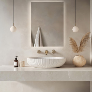 Lustro LED 60x90cm ścienne prostokątne bez ramy z podświetleniem