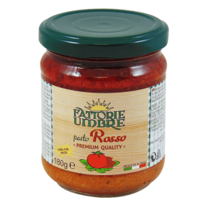 SKOSZTUJ FATTORIE UMBRE Pesto Rosso Premium Quality- czerwone pesto premium 180g | Delikatesy Włoskie - włoskie produkty premium