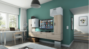 Anbauwand Wohnwand Wohnwände Schrankwand Modernes Wohnzimmer NEU Future 9 1B