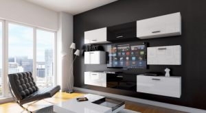 Future 7, Modernes Wohnzimmer, Wohnwand, Wohnschrank, Schrankwand, Möbel