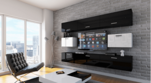 Future 7, Modernes Wohnzimmer, Wohnwand, Wohnschrank, Schrankwand, Möbel