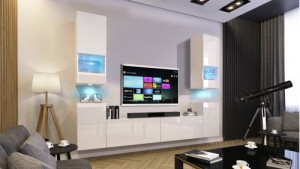 Future 67, Modernes Wohnzimmer, Wohnwände, Wohnschränke, Schrankwand, Möbel