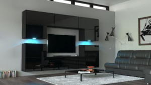 Empiria N34- Modernes Wohnzimmer, Wohnwand, Wohnschrank, Schrankwand, Möbel
