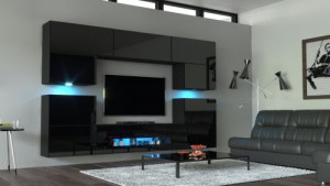 Wega N37 - Modernes Wohnzimmer, Wohnwand, Wohnschrank, Schrankwand, Möbel