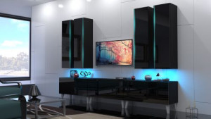 Venus N39 - Modernes Wohnzimmer, Wohnwand, Wohnschrank, Schrankwand, Möbel