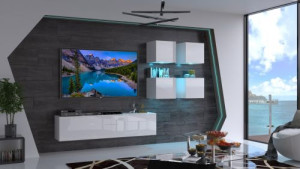 Fiona N44 - Modernes Wohnzimmer, Wohnwand, Wohnschrank, Schrankwand, Möbel