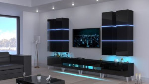 Jurat N51- Modernes Wohnzimmer, Wohnwand, Wohnschrank, Schrankwand, Möbel