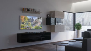 Mono N63- Modernes Wohnzimmer, Wohnwand, Wohnschrank, Schrankwand, Möbel