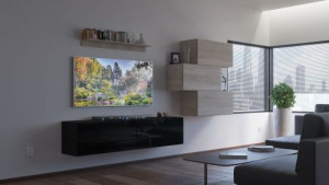 Mono N63- Modernes Wohnzimmer, Wohnwand, Wohnschrank, Schrankwand, Möbel