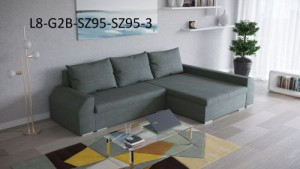 Ecksofa Schlaffunktion Bettfunktion Couch Sofa L  Textil Garnitur Eckcouch  L8-G2B