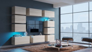 Sanders N62- Modernes Wohnzimmer, Wohnwand, Wohnschrank, Schrankwand, Möbel