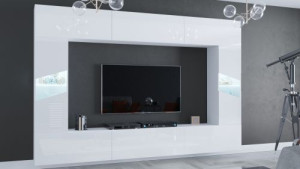 Modernes Wohnzimmer, Wohnwand, Wohnschrank, Schrankwand, Möbel -  S52
