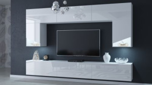 Modernes Wohnzimmer, Wohnwand, Wohnschrank, Schrankwand, Möbel -  S53
