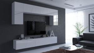 Modernes Wohnzimmer, Wohnwand, Wohnschrank, Schrankwand, Möbel -  S57