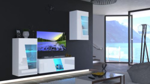 Modernes Wohnzimmer, Wohnwand, Wohnschrank, Schrankwand, Möbel -  S47