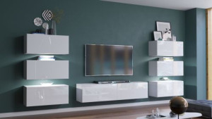 Henri N72 Modernes Wohnzimmer Wohnwand Wohnschrank Schrankwand Möbel Mediawand