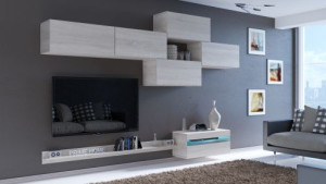Mindy N68 Modernes Wohnzimmer Wohnwand Wohnschrank Schrankwand Möbel Mediawand