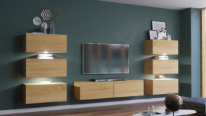 Henri N72 Modernes Wohnzimmer Wohnwand Wohnschrank Schrankwand Möbel Mediawand