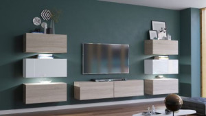 Henri N72 Modernes Wohnzimmer Wohnwand Wohnschrank Schrankwand Möbel Mediawand