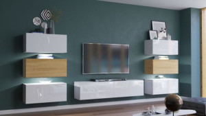 Henri N72 Modernes Wohnzimmer Wohnwand Wohnschrank Schrankwand Möbel Mediawand